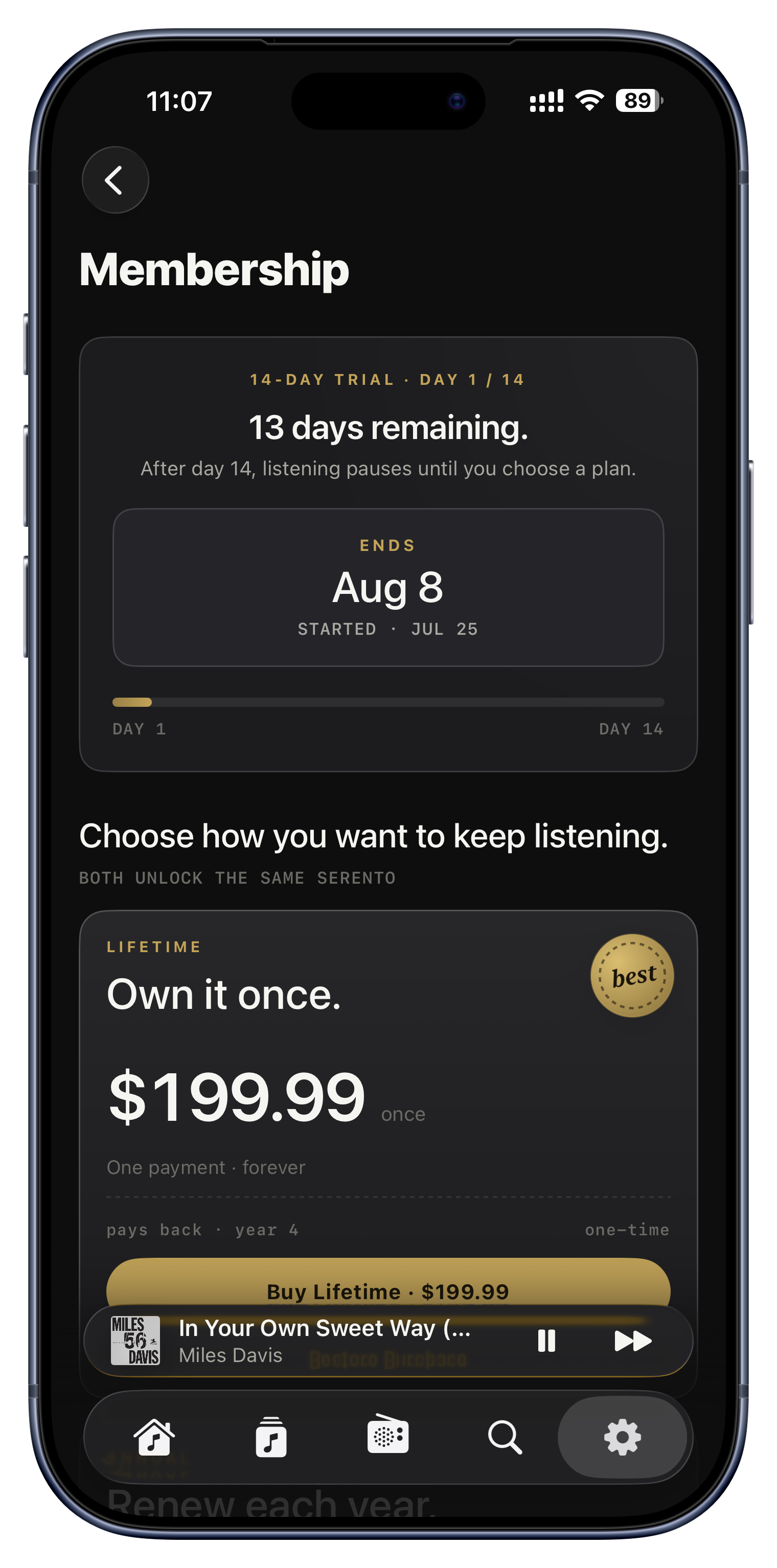 Fourteen days free, no sign-up