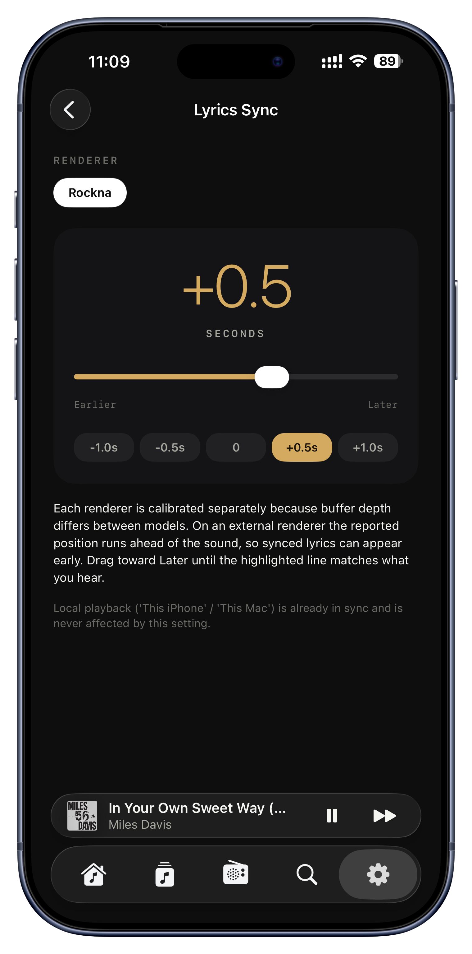 Lyrics timing, per streamer