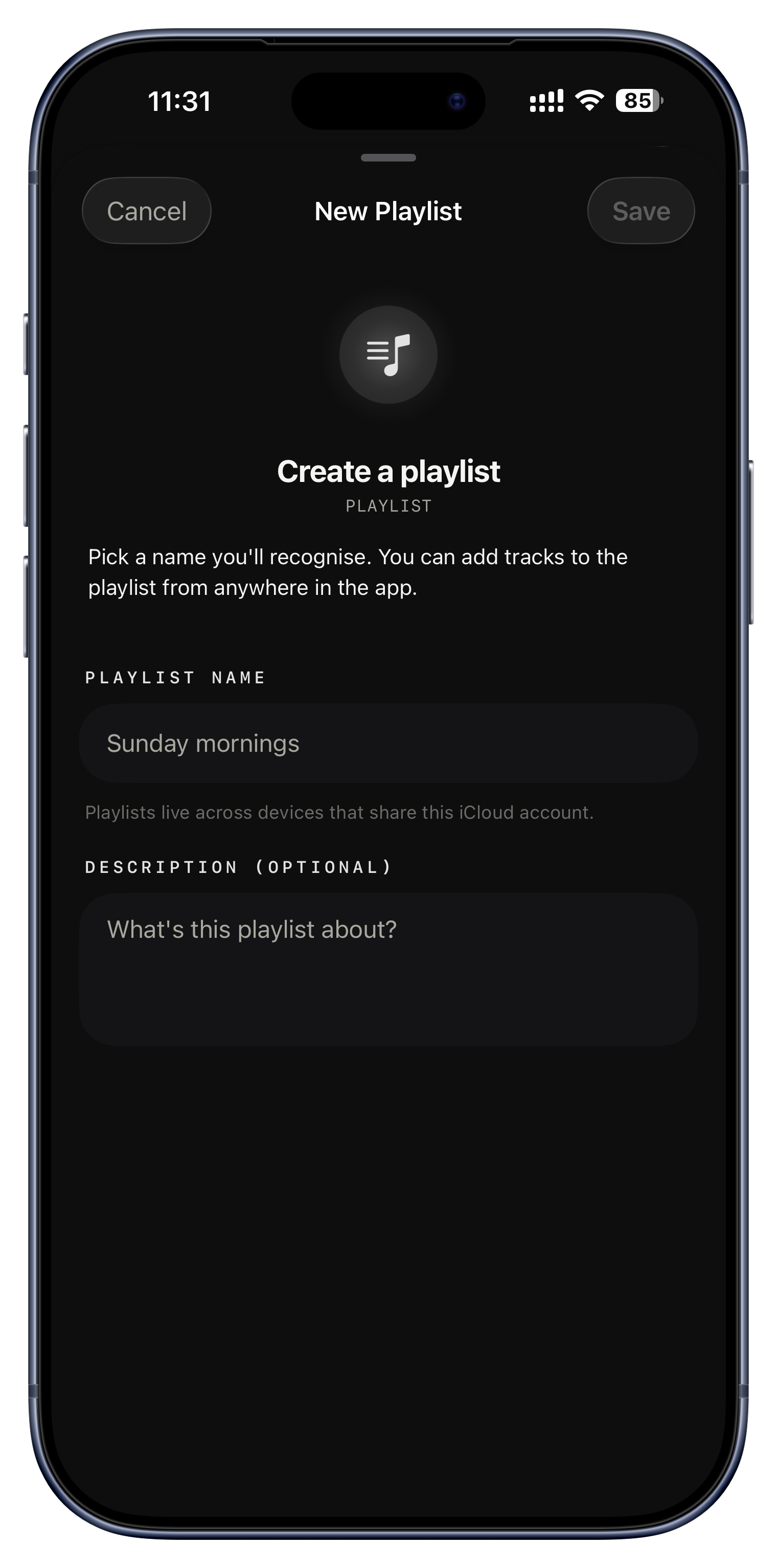 Build playlists