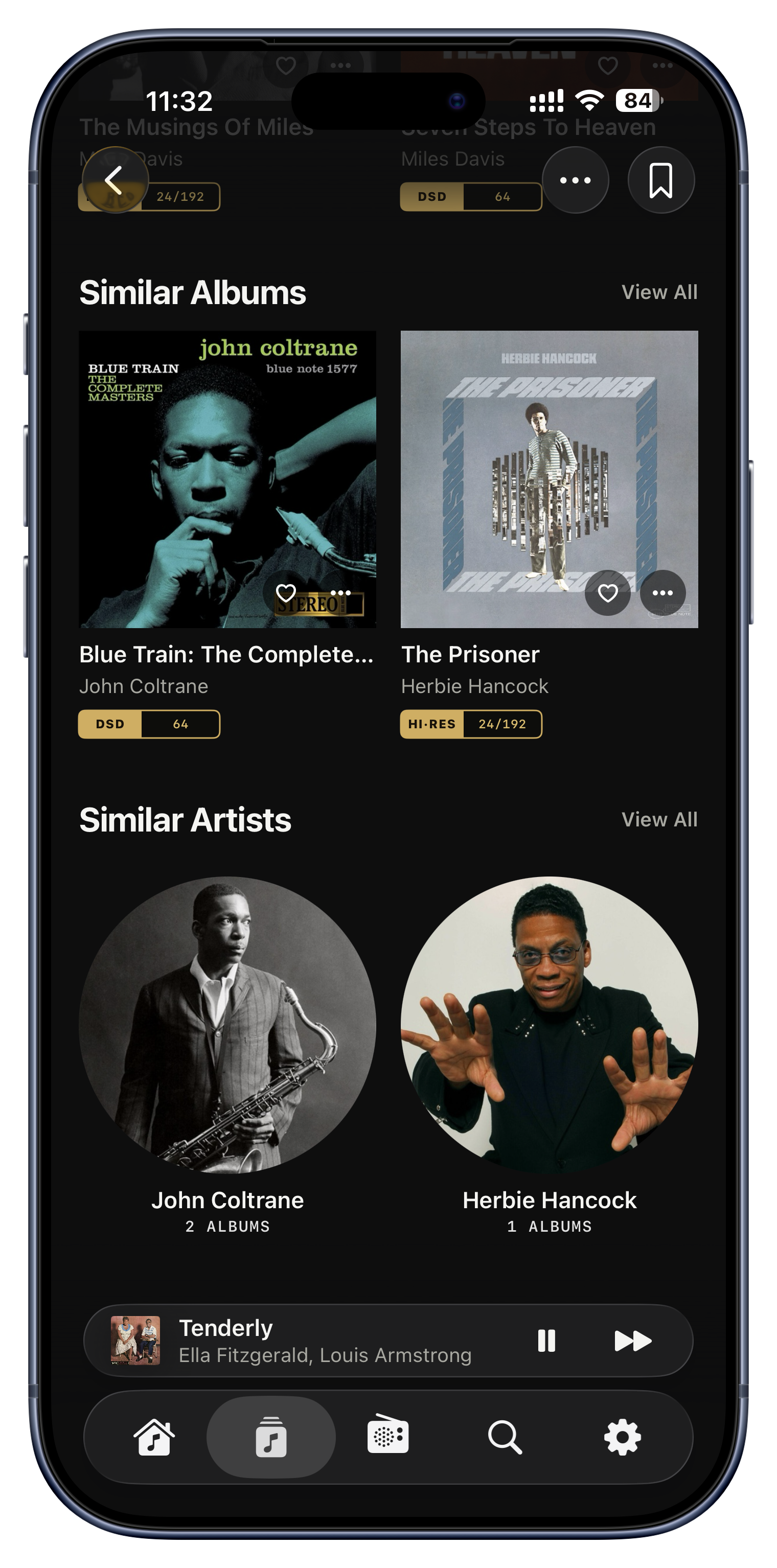 Similar artists and albums