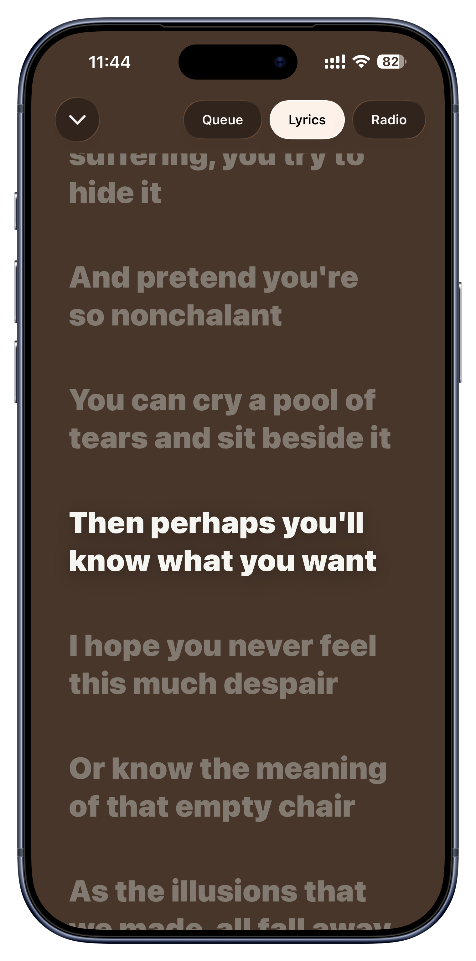 Karaoke-style lyrics