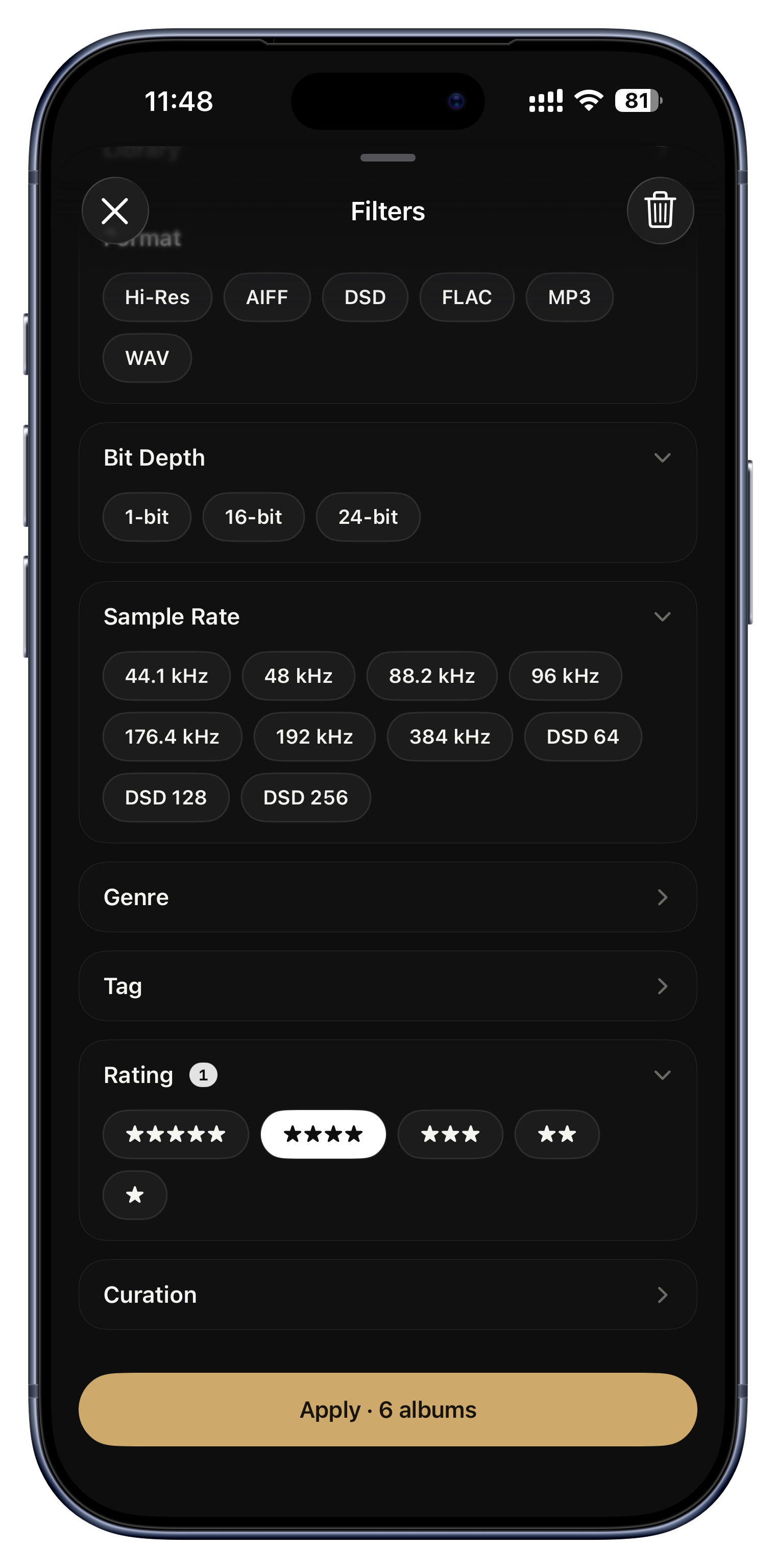 See and filter by rating