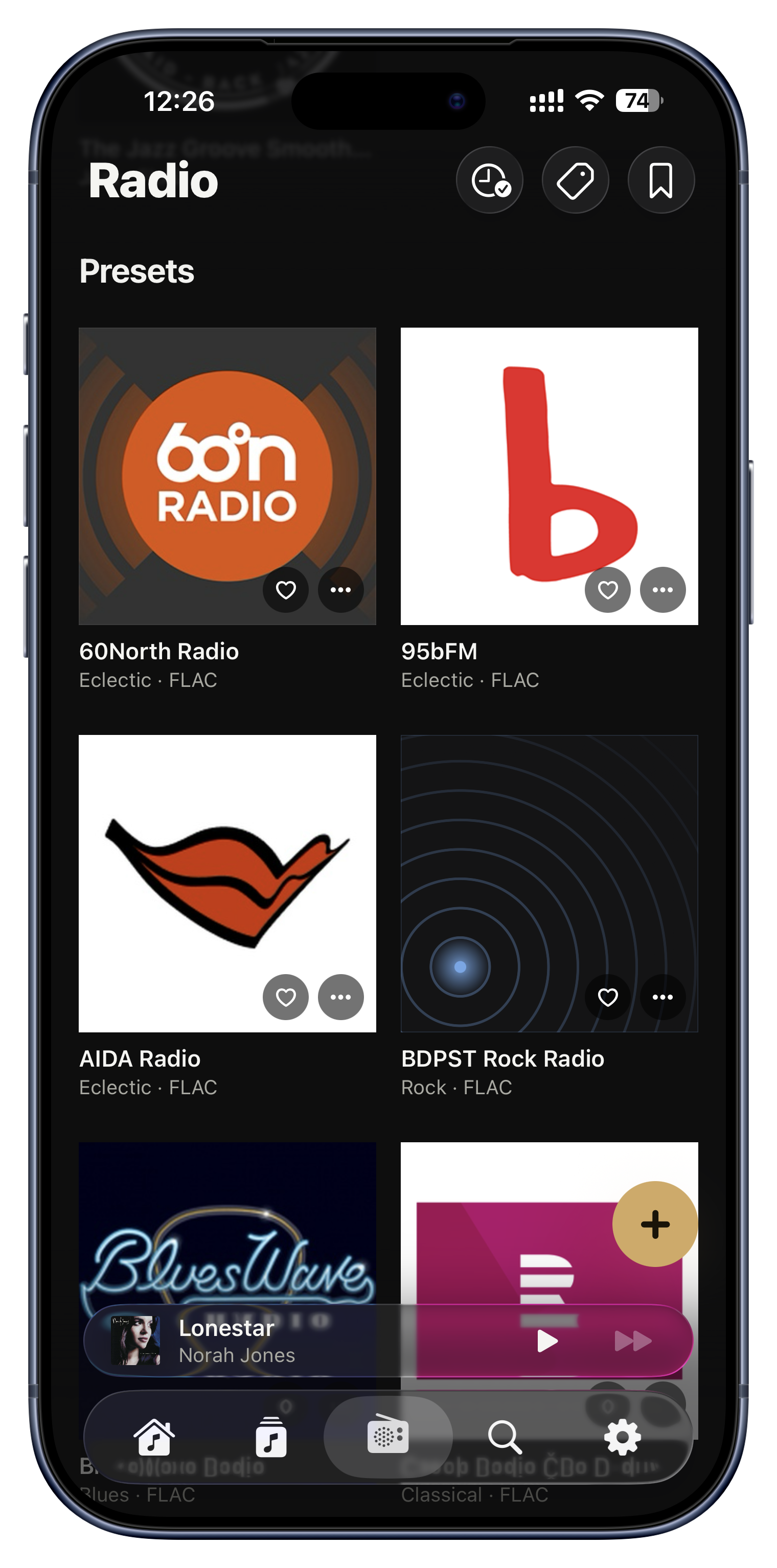 A station list hand-picked for lossless